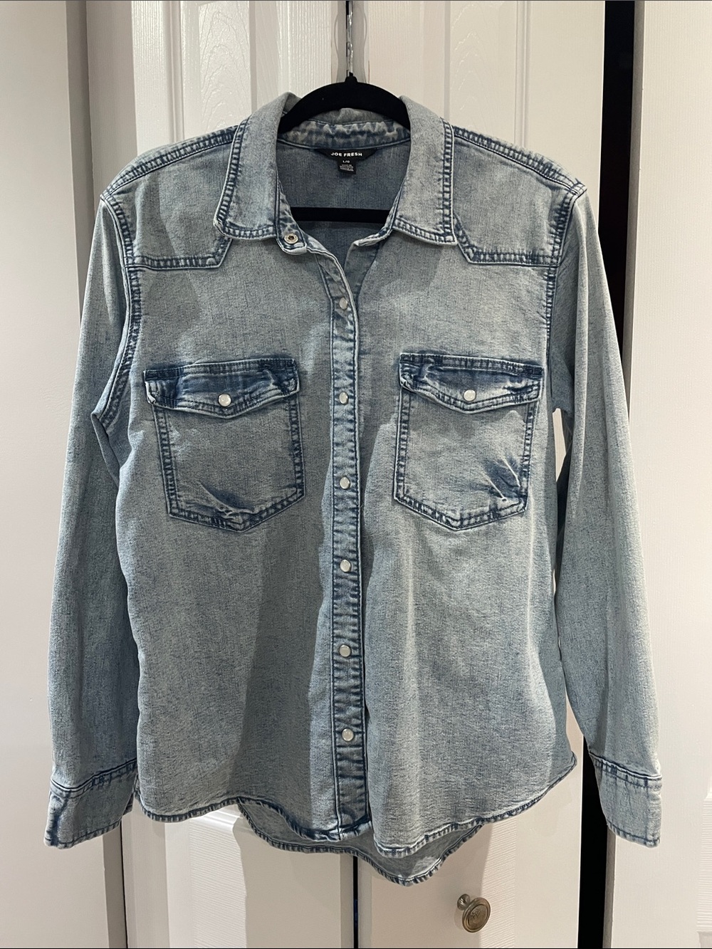 Joe Fresh Light Blue Washed Denim Shirt Jacket